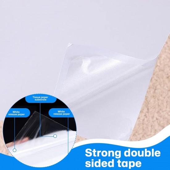 30 A4 Double Sided Adhesive Sheets Sticky Craft Tape Paper Arts Cards Home Decor
