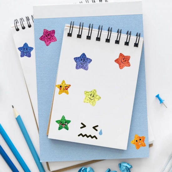 Pcs Shiny Star Stickers, 4 Roll Self Adhesive Reward 2.5cm, Multicolor