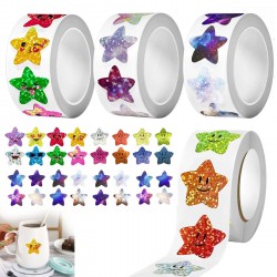 Pcs Shiny Star Stickers, 4 Roll Self Adhesive Reward 2.5cm, Multicolor